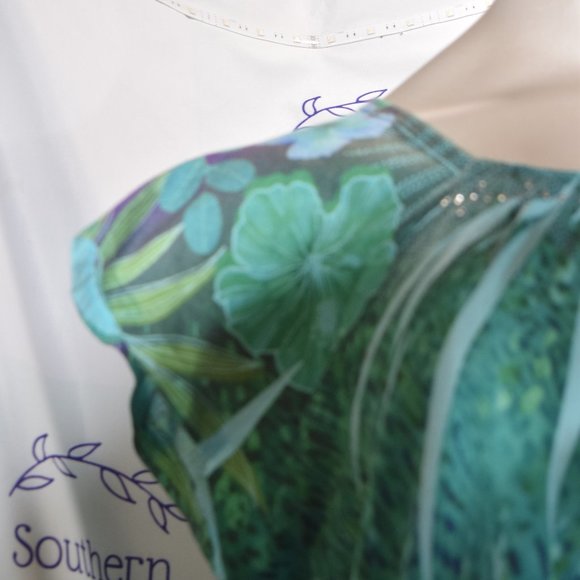 Jane Ashley Woman Floral Blouse, Watercolors, Size 2X - Picture 11 of 14